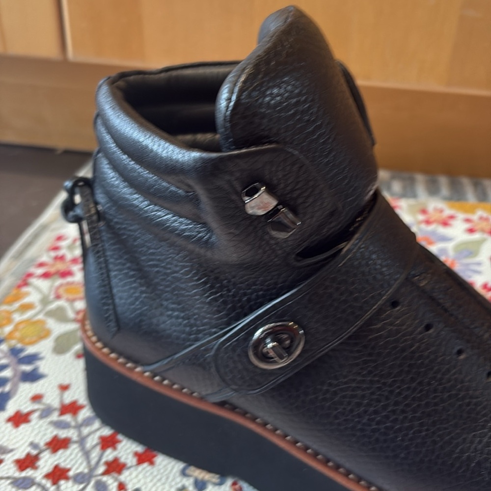 Coach Urban Hiker Leather Wedge Ankle Boots - Picture 3 of 6